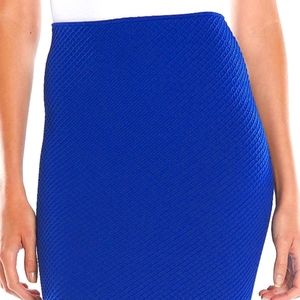 Textured Jacquard Midi Pencil Skirt